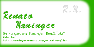 renato maninger business card